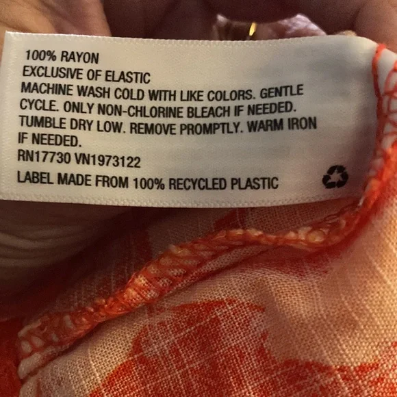 Ruffle Short Sleeve Side Slit Dress - Ava & Viv Size 1X - Picture 7 of 7